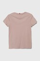 Otroška bombažna kratka majica Tommy Hilfiger KG0KG05242.128.176.PPYH roza SS24