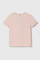 Tommy Hilfiger t-shirt bawełniany dziecięcy KG0KG07837.128.176.PPYH różowy SS24