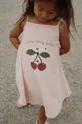 różowy Konges Sløjd sukienka bawełniana dziecięca Dziewczęcy