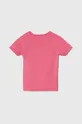 Детская хлопковая футболка adidas Originals TREFOIL TEE розовый