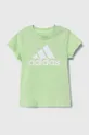 πράσινο Παιδικό βαμβακερό μπλουζάκι adidas Για κορίτσια
