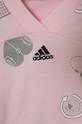 Дівчинка Дитяча бавовняна футболка adidas IS3769 рожевий
