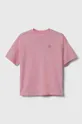 roza Otroška bombažna kratka majica adidas Originals Dekliški