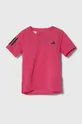 różowy adidas Performance t-shirt dziecięcy Dziewczęcy