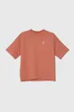 помаранчевий Дитяча бавовняна футболка adidas Originals Для дівчаток