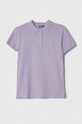 United Colors of Benetton tricou polo copii uni violet 3WG9C300O.G.Seas.PPYH