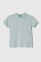United Colors of Benetton tricou polo copii uni albastru 3WG9C300O.G.Seas.PPYH