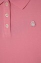 Fete United Colors of Benetton tricou polo copii 3WG9C300O.G.Seas.PPYH roz