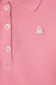 Fete United Colors of Benetton tricou polo copii 3WG9G300A.P.Seas.PPYH roz