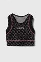 Sisley top dziecięcy wzorzyste czarny 3KVPXH00G.G.Seasonal