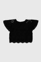 Dječja bluza Sisley 54ZKYQ00U.G.Seasonal crna SS24