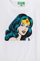 Dziewczynka United Colors of Benetton t-shirt bawełniany dziecięcy 3096C10IO.G.Seasonal biały