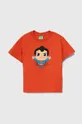 rdeča Otroška bombažna kratka majica United Colors of Benetton Dekliški