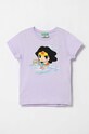 Дитяча бавовняна футболка United Colors of Benetton бавовна фіолетовий 3096G10EC.P.Seasonal
