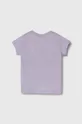 Detské bavlnené tričko United Colors of Benetton fialová