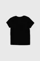 Παιδικό βαμβακερό μπλουζάκι United Colors of Benetton μαύρο
