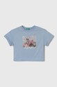 United Colors of Benetton t-shirt bawełniany dziecięcy nadruk niebieski 3I1XC10HS.G.Seasonal
