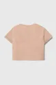 Dječja pamučna majica kratkih rukava United Colors of Benetton roza