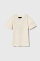 Emporio Armani t-shirt bawełniany dziecięcy aplikacja beżowy 3D3T17.3J51Z