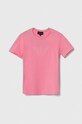 Детская хлопковая футболка Emporio Armani аппликация розовый 3D3T17.3J51Z
