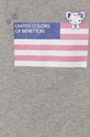Dziewczynka United Colors of Benetton t-shirt bawełniany dziecięcy 3I1XG10D6.P.Seasonal szary