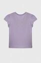 Dziewczynka United Colors of Benetton t-shirt bawełniany dziecięcy 3I1XG10DR.P.Seasonal fioletowy