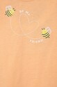 Dziewczynka United Colors of Benetton t-shirt bawełniany dziecięcy 3I1XG10DZ.P.Seasonal pomarańczowy