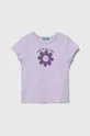 violetto United Colors of Benetton t-shirt in cotone per bambini Ragazze