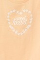 Dziewczynka United Colors of Benetton t-shirt bawełniany dziecięcy 3I1XG10E4.P.Seasonal pomarańczowy