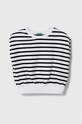 United Colors of Benetton top din bumbac pentru copii bumbac negru 3O01C10I2.G.Seasonal