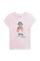 ροζ Παιδικό βαμβακερό μπλουζάκι Polo Ralph Lauren Για κορίτσια