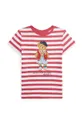 Dječja pamučna majica kratkih rukava Polo Ralph Lauren crvena
