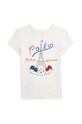 Polo Ralph Lauren t-shirt bawełniany dziecięcy nadruk biały 313935038001