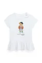 λευκό Μωρό βαμβακερό μπλουζάκι Polo Ralph Lauren Για κορίτσια
