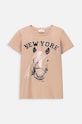 Detské tričko Coccodrillo s elastanom béžová WC4143205VGA