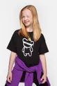чорний Дитяча футболка Coccodrillo Для дівчаток