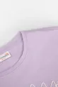 vijolična Otroška bombažna kratka majica Coccodrillo