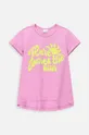różowy Coccodrillo t-shirt dziecięcy Dziewczęcy