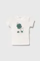 λευκό Μωρό βαμβακερό μπλουζάκι United Colors of Benetton Για κορίτσια
