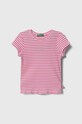 United Colors of Benetton t-shirt dziecięcy okrągły różowy 3W5BG10D4.P.Seasonal