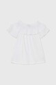 Детска тениска с лен United Colors of Benetton 3F4JC10HV.G.Seasonal бял SS24