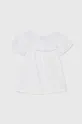 Otroška kratka majica iz lanene mešanice United Colors of Benetton bela