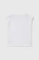 Tričko s prímesou ľanu United Colors of Benetton biela