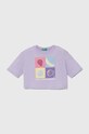 Dětské bavlněné tričko United Colors of Benetton kulatý fialová 3I1XC10J4.G.Seasonal