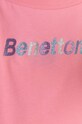Dievča Detský bavlnený top United Colors of Benetton 3I1XCH01E.G.Seasonal ružová