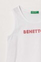 DÍVKA Dětský bavlněný top United Colors of Benetton 3I1XGH00T.P.Seasonal bílá