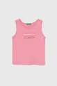 ροζ Παιδικό βαμβακερό τοπ United Colors of Benetton Για κορίτσια