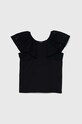 United Colors of Benetton tricou copii 3P4ZC10J5.G.Seasonal negru SS24