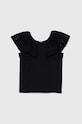 Дитяча футболка United Colors of Benetton 3P4ZC10J5.G.Seasonal чорний SS24