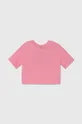 Detské bavlnené tričko United Colors of Benetton X Peanuts ružová